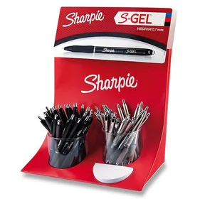 Kuličková tužka Sharpie S-Gel Metal / S-Gel stojánek, 48 ks